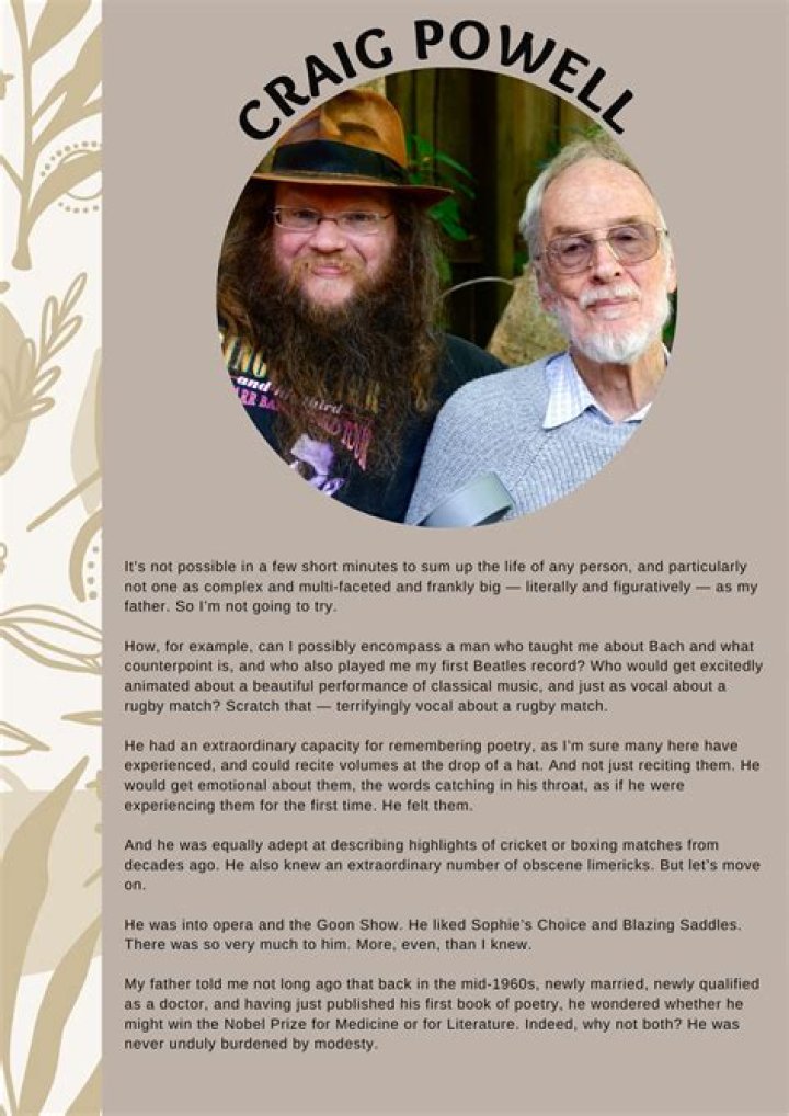 Craig Powell of the Mazarati Band Obituary, Funeral Details
