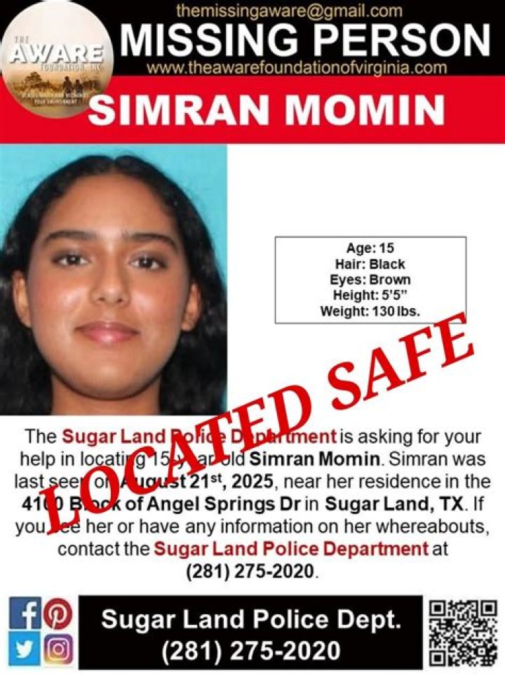 Missing Amtul Momin Found Safe After Disappearing